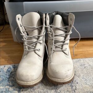 Timberland Women's White and Gray Boots